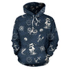 Nautical Sea Themed Print Pullover Hoodie