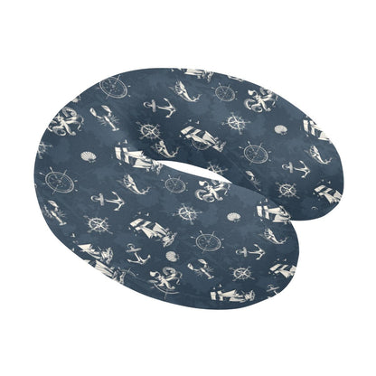 Nautical Sea Themed Print U-Shaped Travel Neck Pillow-JTAMIGO.COM
