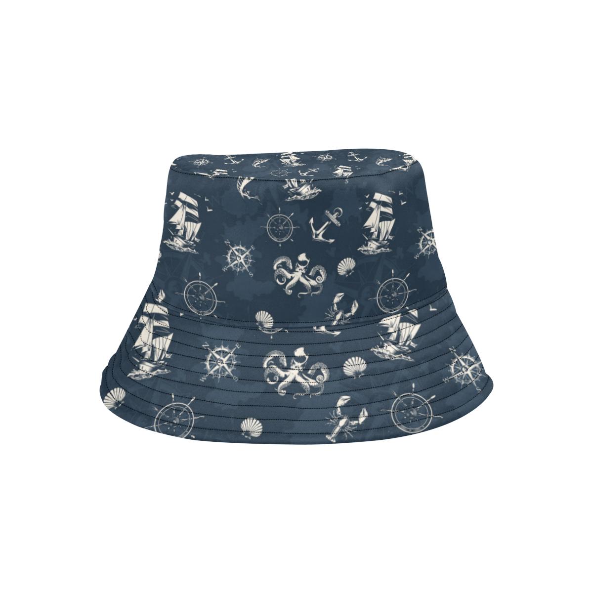 Nautical Sea Themed Print Unisex Bucket Hat
