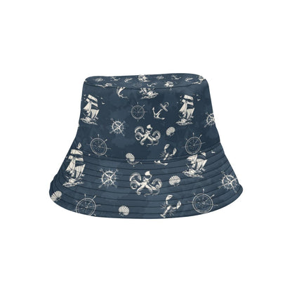 Nautical Sea Themed Print Unisex Bucket Hat