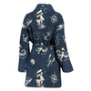 Nautical Sea Themed Print Women Bath Robe-JTAMIGO.COM