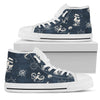 Nautical Sea Themed Print Women High Top Shoes