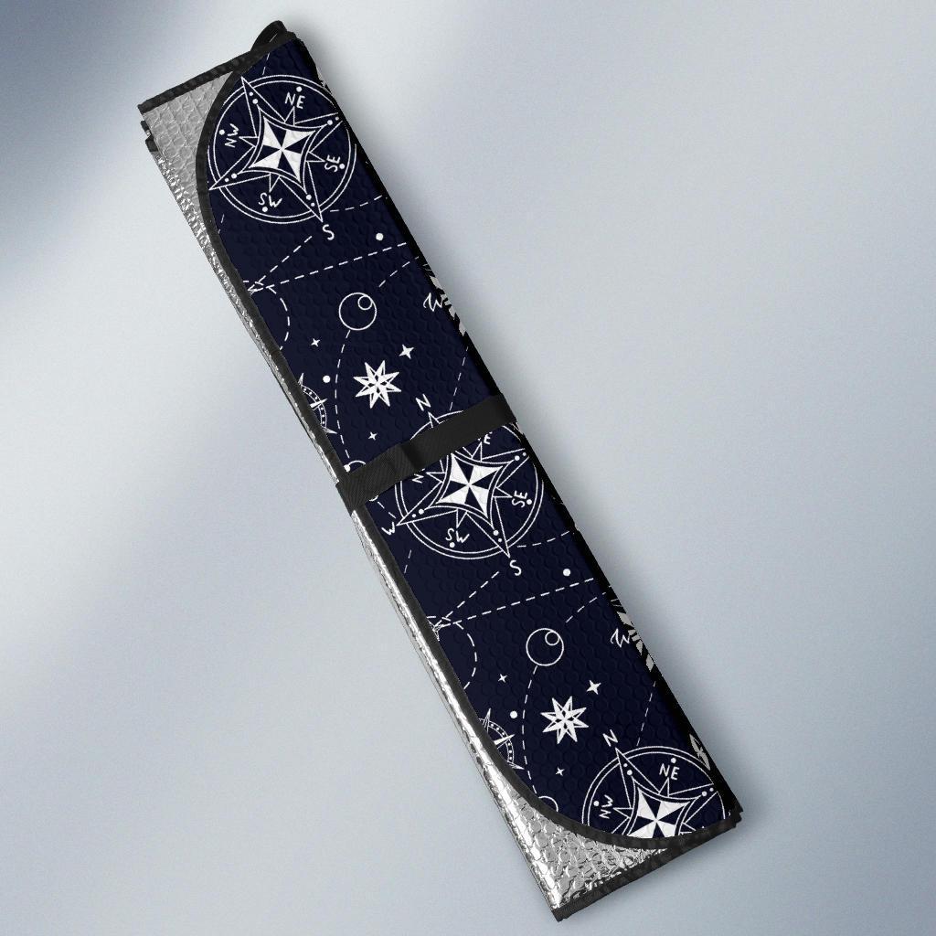 Nautical Sky Design Themed Print Car Sun Shade For Windshield