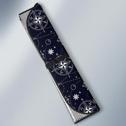 Nautical Sky Design Themed Print Car Sun Shade For Windshield