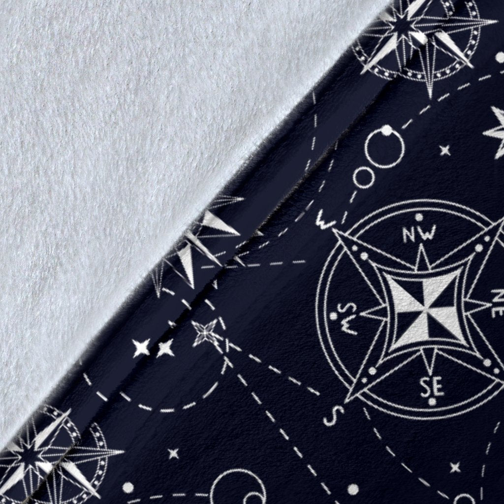 Nautical Sky Design Themed Print Fleece Blanket