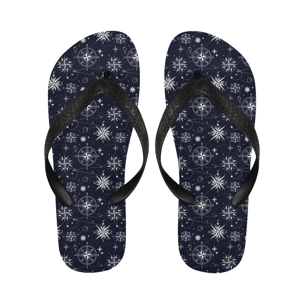 Nautical Sky Design Themed Print Flip Flops-JTAMIGO.COM
