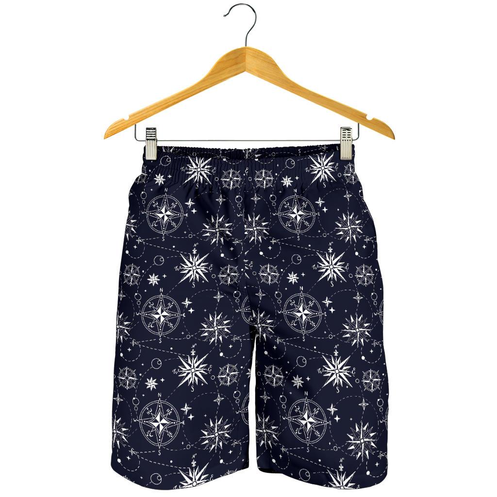 Nautical Sky Design Themed Print Mens Shorts-JTAMIGO.COM