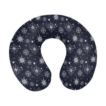 Nautical Sky Design Themed Print U-Shaped Travel Neck Pillow-JTAMIGO.COM