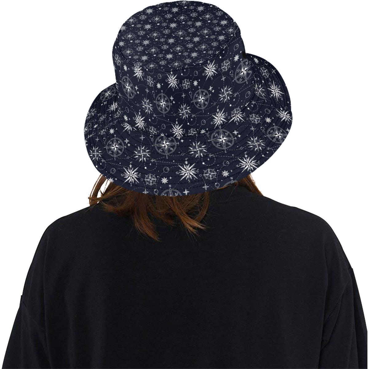 Nautical Sky Design Themed Print Unisex Bucket Hat