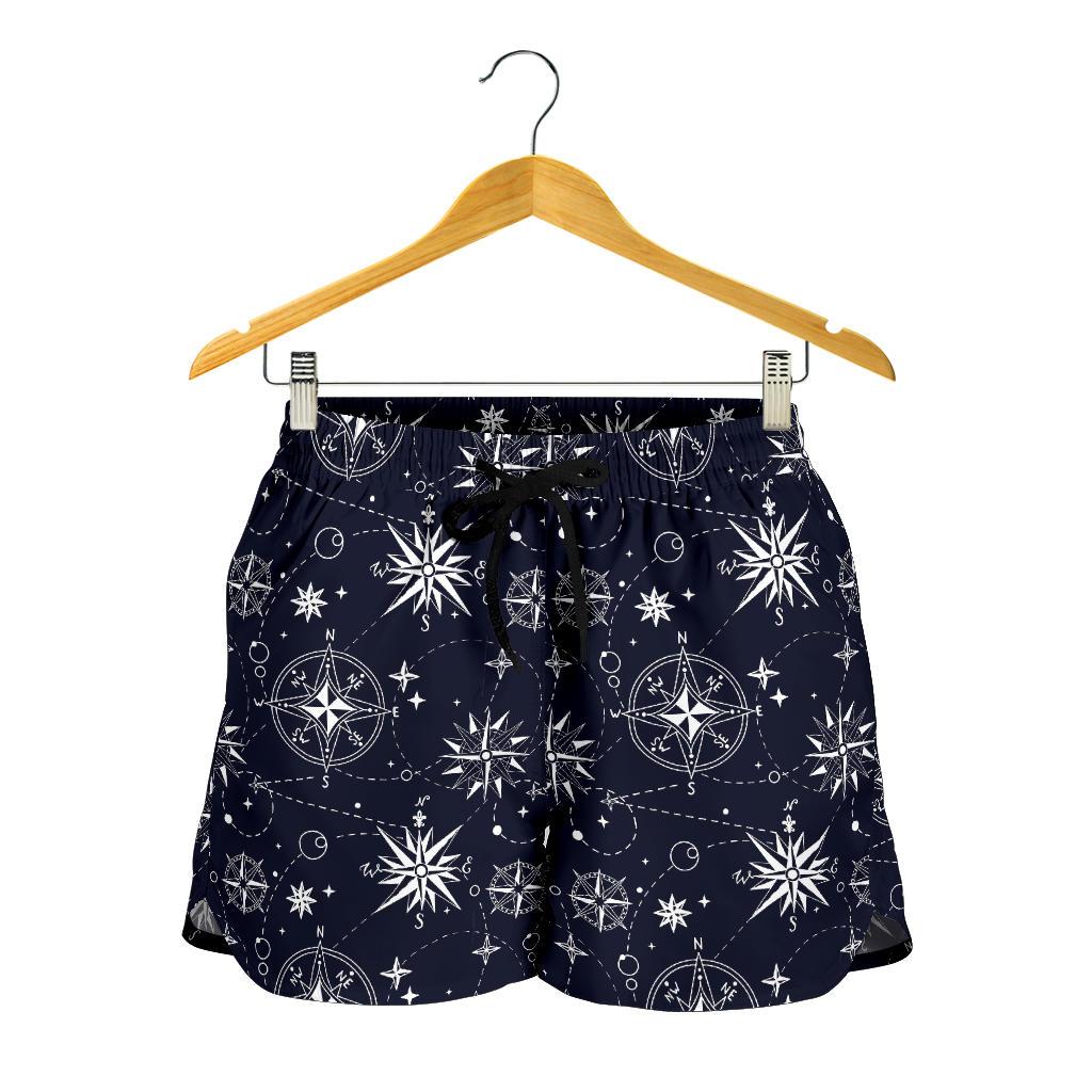Nautical Sky Design Themed Print Women Shorts-JTAMIGO.COM