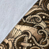 Nautical Tattoo Design Themed Print Fleece Blanket