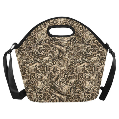 Nautical Tattoo Design Themed Print Neoprene Lunch Bag (Model 1669)(Large)-JTAMIGO.COM