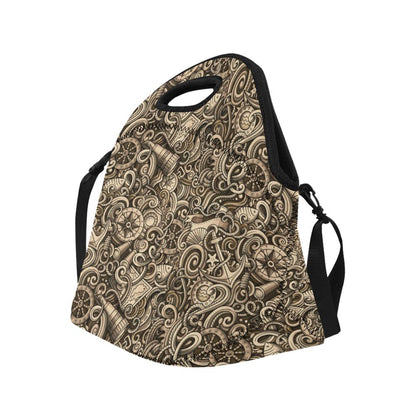 Nautical Tattoo Design Themed Print Neoprene Lunch Bag (Model 1669)(Large)-JTAMIGO.COM