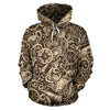 Nautical Tattoo Design Themed Print Pullover Hoodie