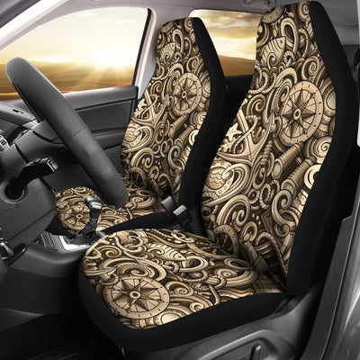 Nautical Tattoo Design Themed Print Universal Fit Car Seat Covers