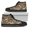 Nautical Tattoo Design Themed Print Women High Top Shoes