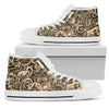 Nautical Tattoo Design Themed Print Women High Top Shoes