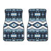 Navajo Dark Blue Print Pattern Car Floor Mats
