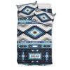 Navajo Dark Blue Print Pattern Duvet Cover Bedding Set