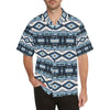 Navajo Dark Blue Print Pattern Men Aloha Hawaiian Shirt