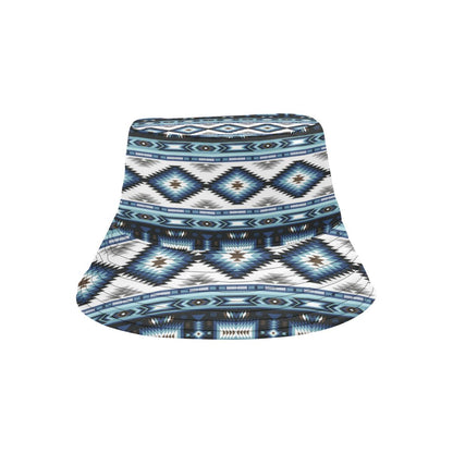 Navajo Dark Blue Print Pattern Unisex Bucket Hat
