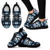 Navajo Dark Blue Print Pattern Women Sneakers Shoes