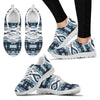 Navajo Dark Blue Print Pattern Women Sneakers Shoes