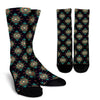 Navajo Geometric Style Print Pattern Crew Socks