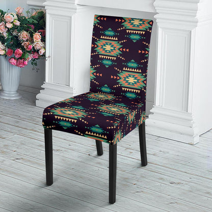 Navajo Geometric Style Print Pattern Dining Chair Slipcover-JTAMIGO.COM
