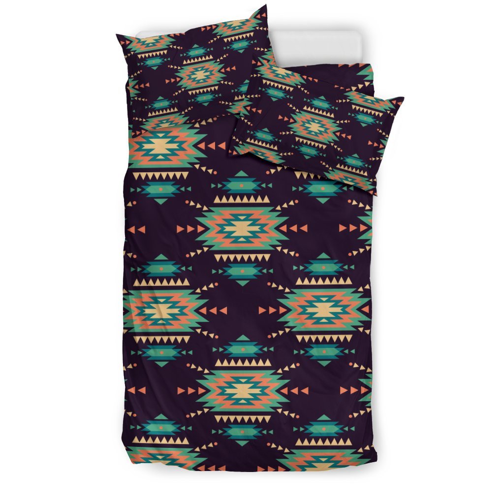 Navajo Geometric Style Print Pattern Duvet Cover Bedding Set