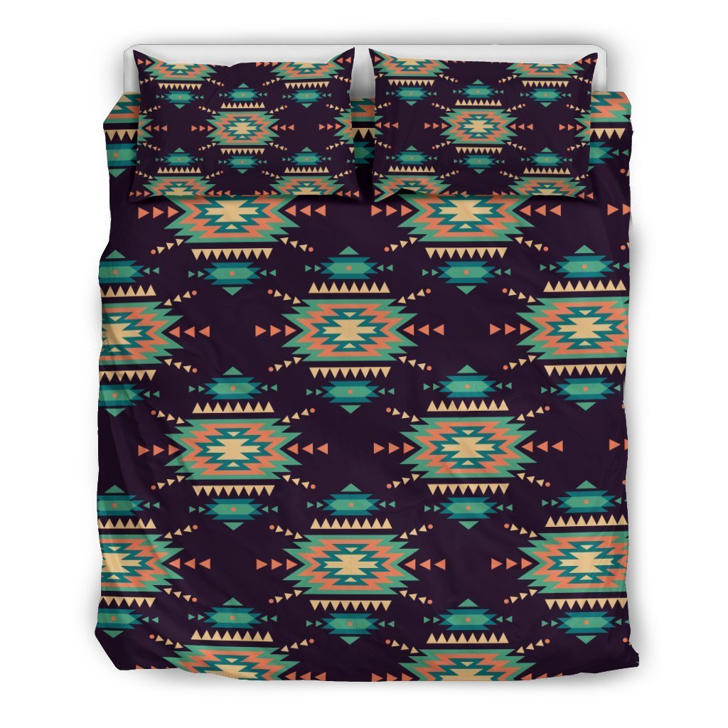 Navajo Geometric Style Print Pattern Duvet Cover Bedding Set