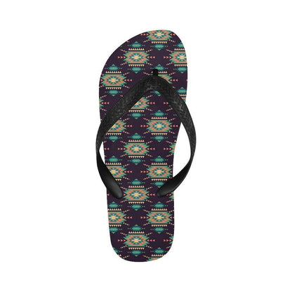 Navajo Geometric Style Print Pattern Flip Flops-JTAMIGO.COM