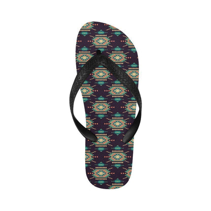 Navajo Geometric Style Print Pattern Flip Flops-JTAMIGO.COM