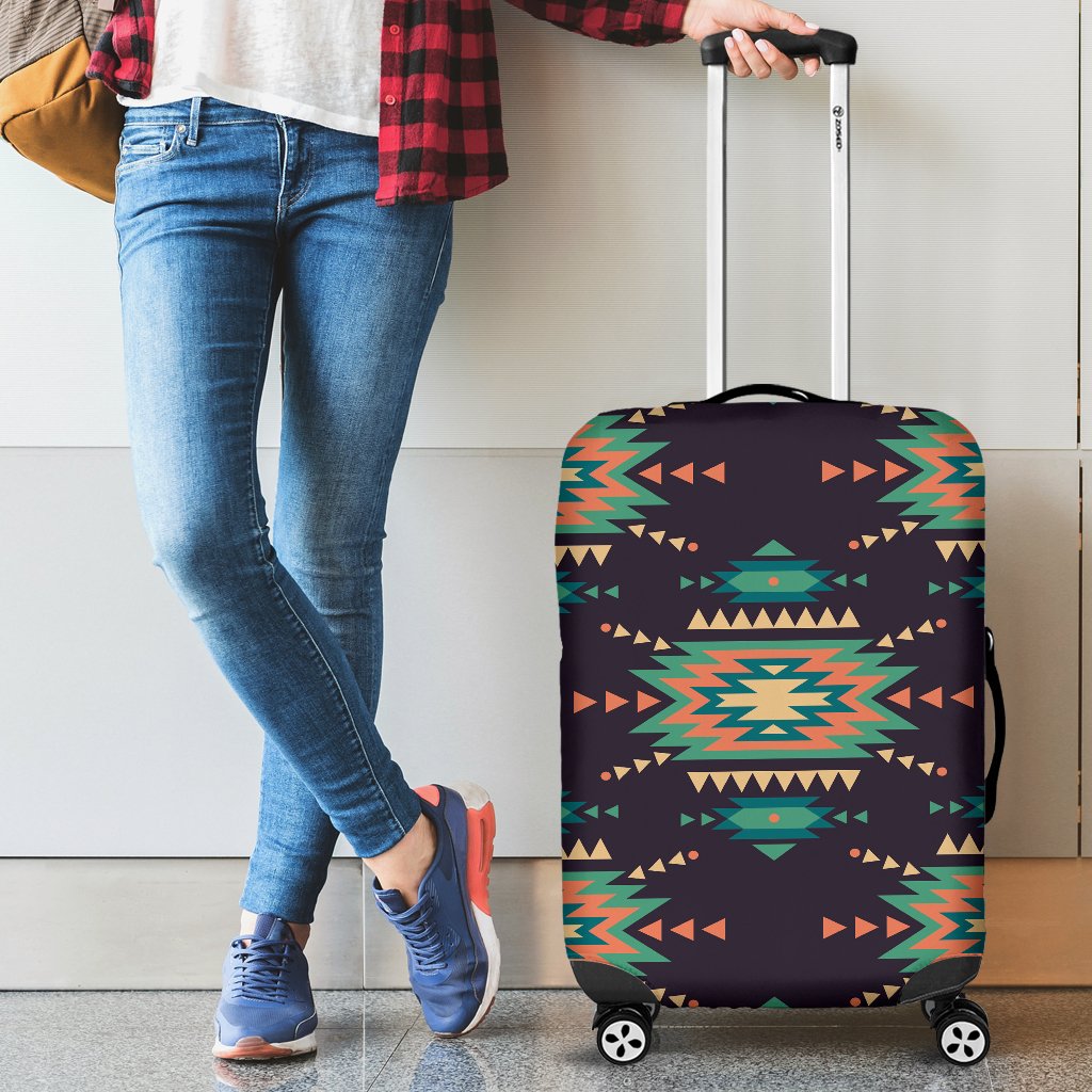 Navajo Geometric Style Print Pattern Luggage Cover Protector