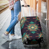 Navajo Geometric Style Print Pattern Luggage Cover Protector