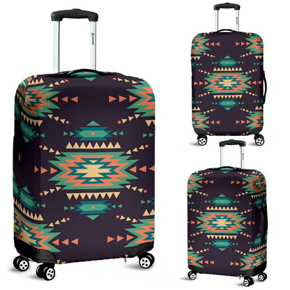 Navajo Geometric Style Print Pattern Luggage Cover Protector