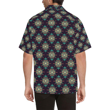 Navajo Geometric Style Print Pattern Men Aloha Hawaiian Shirt
