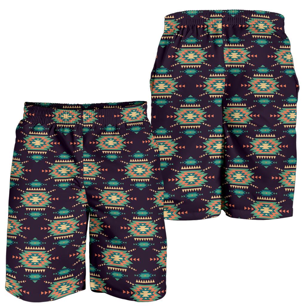 Navajo Geometric Style Print Pattern Mens Shorts-JTAMIGO.COM