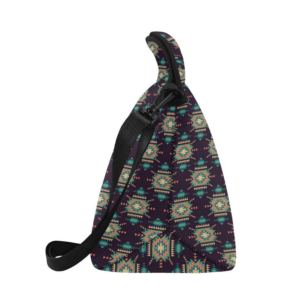 Navajo Geometric Style Print Pattern Neoprene Lunch Bag (Model 1669)(Large)-JTAMIGO.COM