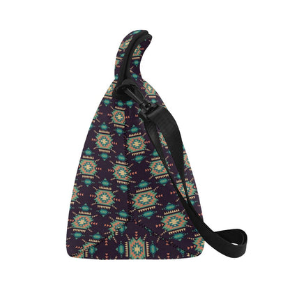 Navajo Geometric Style Print Pattern Neoprene Lunch Bag (Model 1669)(Large)-JTAMIGO.COM