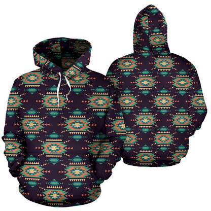 Navajo Geometric Style Print Pattern Pullover Hoodie