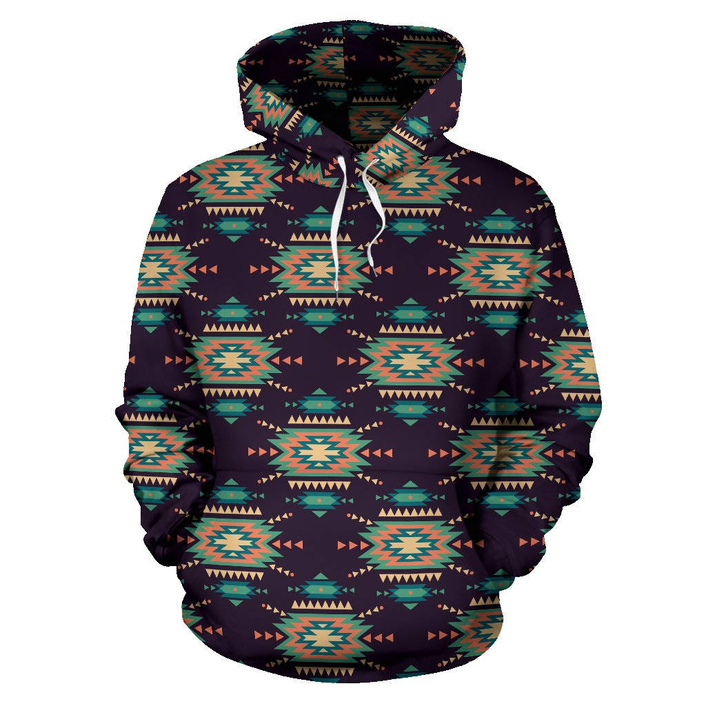 Navajo Geometric Style Print Pattern Pullover Hoodie