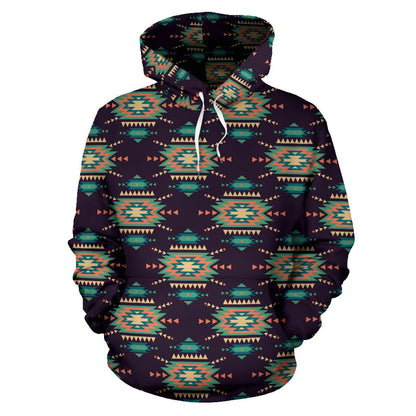 Navajo Geometric Style Print Pattern Pullover Hoodie