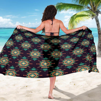 Navajo Geometric Style Print Pattern Sarong Pareo Wrap