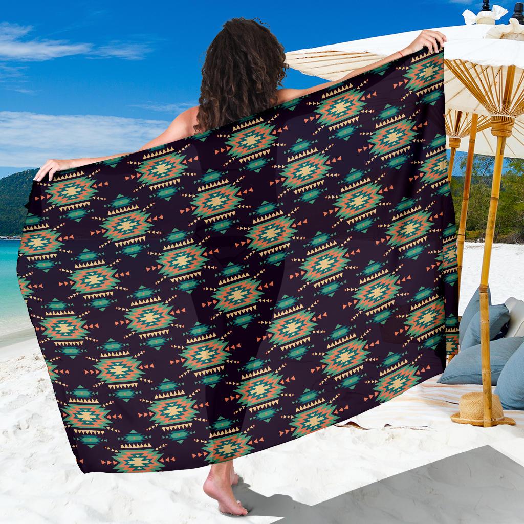 Navajo Geometric Style Print Pattern Sarong Pareo Wrap