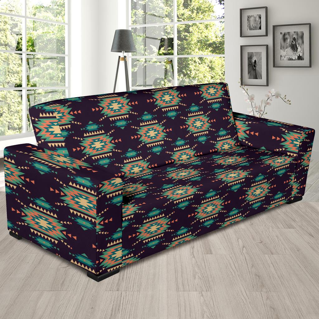 Navajo Geometric Style Print Pattern Sofa Slipcover-JTAMIGO.COM