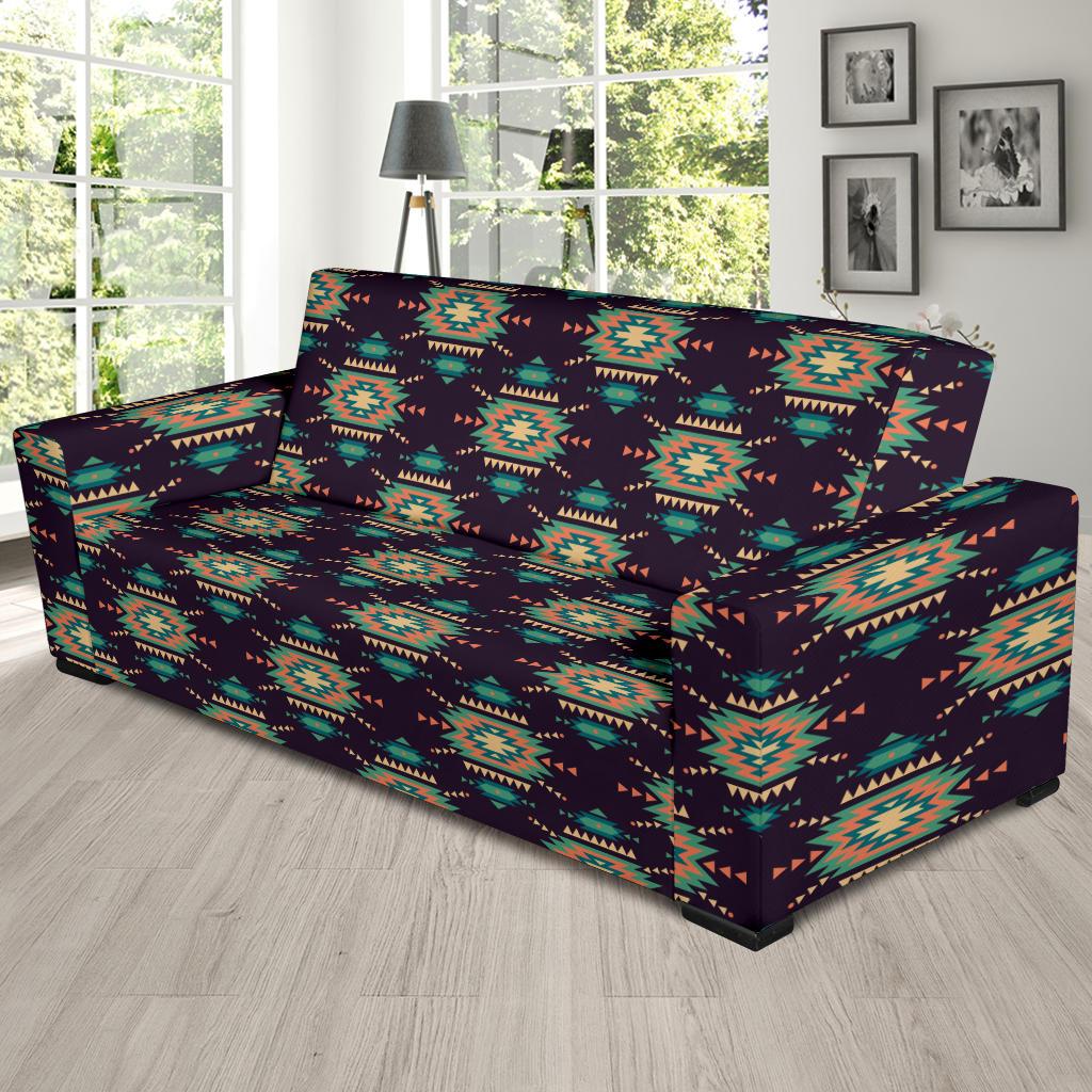 Navajo Geometric Style Print Pattern Sofa Slipcover-JTAMIGO.COM