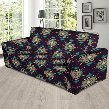 Navajo Geometric Style Print Pattern Sofa Slipcover-JTAMIGO.COM
