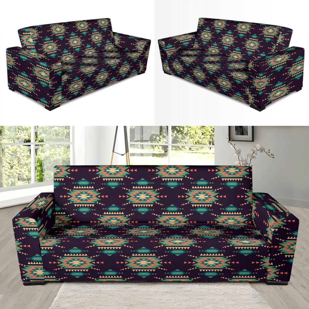 Navajo Geometric Style Print Pattern Sofa Slipcover-JTAMIGO.COM