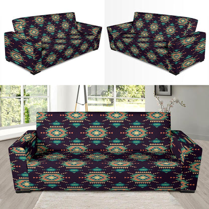 Navajo Geometric Style Print Pattern Sofa Slipcover-JTAMIGO.COM